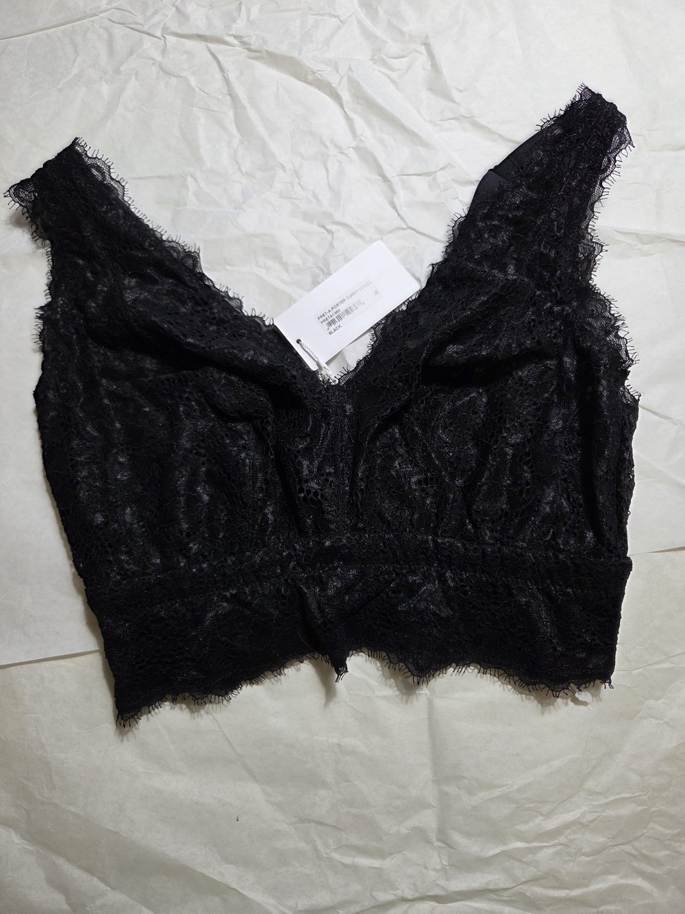 Cosabella Pret-A-Porter Curvy Longline Black Lace Bralette